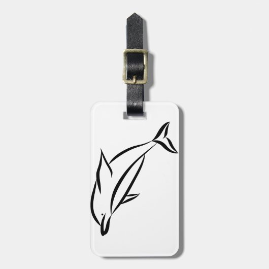 Étiquette À Bagage Dauphin (Devant Vertical)