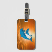 Étiquette À Bagage Dauphins (Devant Vertical)