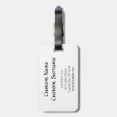 Étiquette À Bagage Dauphins frais de Yin Yang de symbole de tatouage (Dos Vertical)