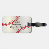 Étiquette À Bagage ⚾ de baseball du sport rouge (Dos horizontal)