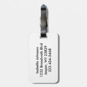 Étiquette À Bagage 📣 de Pom-pom girl en rouge et en noir (Dos Vertical)