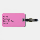 Étiquette À Bagage 🏐 de volley-ball rose (Dos horizontal)