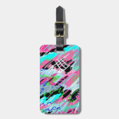 Étiquette À Bagage Début de l'impression Abstraite floraison (Devant Vertical)