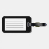 Étiquette À Bagage Déchiré par le drapeau américain de la Ligne rouge (Dos horizontal)