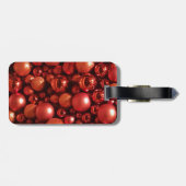 Étiquette À Bagage Décor de Noël Baubles rouges (Dos horizontal)