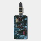 Étiquette À Bagage Décor de Noël Cane Corso Snowy Sleigh (Devant Vertical)