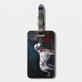 Étiquette À Bagage Décor de Noël Dalmatien Snowy (Dos Vertical)
