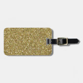 Étiquette À Bagage Décor d'or d'élégance (Devant horizontal)