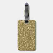 Étiquette À Bagage Décor d'or d'élégance (Dos Vertical)