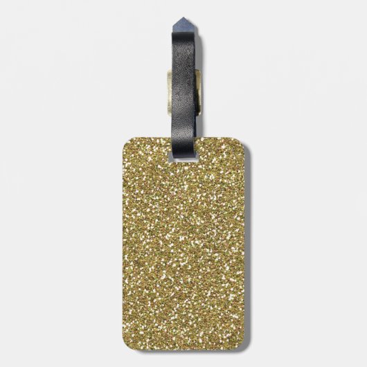 Étiquette À Bagage Décor d'or d'élégance (Dos Vertical)