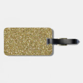 Étiquette À Bagage Décor d'or d'élégance (Dos horizontal)