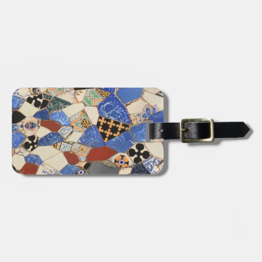 Étiquette À Bagage Décor en mosaïque (Devant horizontal)