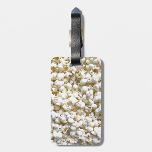 Étiquette À Bagage Décor photographique Festive Popcorn (Dos Vertical)