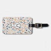 Étiquette À Bagage Decorative terrazzo seamless pattern (Devant horizontal)