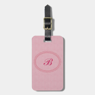 Étiquette À Bagage Décoré d'un monogramme dans l'initiale