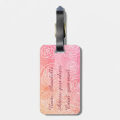 Étiquette À Bagage Découpe de roses (Dos Vertical)