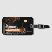 Étiquette À Bagage Découverte de navette spatiale et lune (Devant Horizontal)