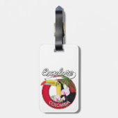 Étiquette À Bagage Découvrez le logo rétro Colombie (Dos Vertical)