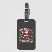 Étiquette À Bagage Découvrir Les Halls Avec Des Pickleballs (Devant Vertical)