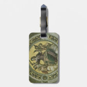 Étiquette À Bagage Déesse romaine Justice avec les anges par Raphael (Dos Vertical)