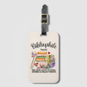 Étiquette À Bagage Définition bibliophile (Devant Vertical)