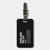 Étiquette À Bagage Définition de pilote de ligne fixe (Devant Vertical)