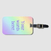 Étiquette À Bagage Dégradé arc-en-ciel personnalisé (Devant Horizontal)