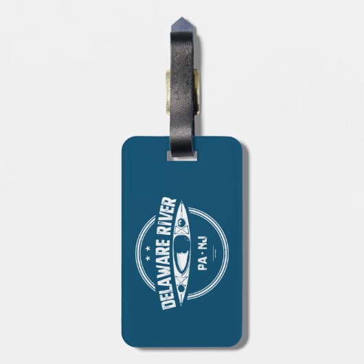 Étiquette À Bagage Delaware River Kayak (Dos Vertical)