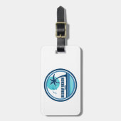 Étiquette À Bagage Delray Beach Floride Palm Tree Birds (Devant Vertical)