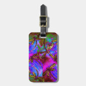 Étiquette À Bagage Déménagement de hippie de libellule (Devant Vertical)