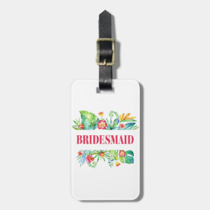 Étiquette À Bagage Demoiselle d'honneur Mariage de destination plage