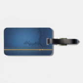 Étiquette À Bagage Denim aux Jeans peints à la floraison (Dos horizontal)