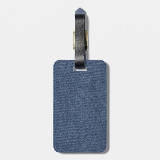 Étiquette À Bagage Denim Look (Dos Vertical)