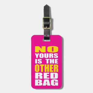 Étiquette À Bagage Dentelez l'autre étiquette rouge de bagage de sac