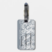 Étiquette À Bagage Dentelle blanche 2 (Dos Vertical)