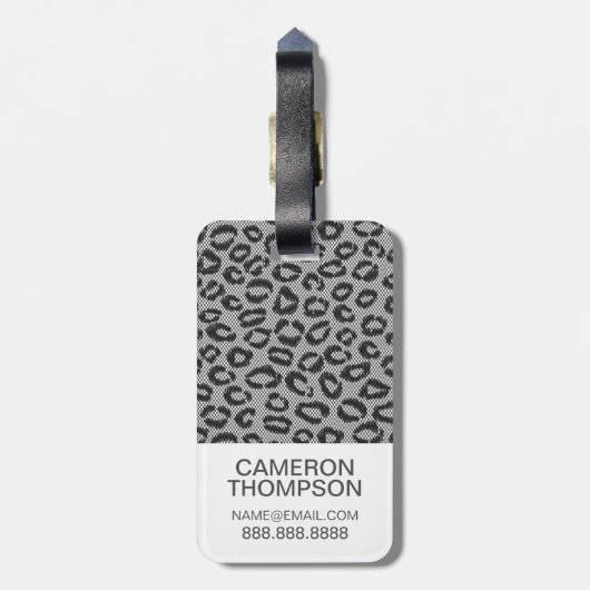 Étiquette À Bagage Dentelle faite sur commande de photo et de (Dos Vertical)