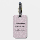 Étiquette À Bagage Dentelle violette (Dos Vertical)