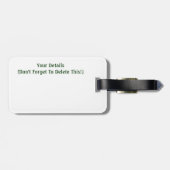 ÉTIQUETTE À BAGAGE DÉPANNAGE (Dos horizontal)