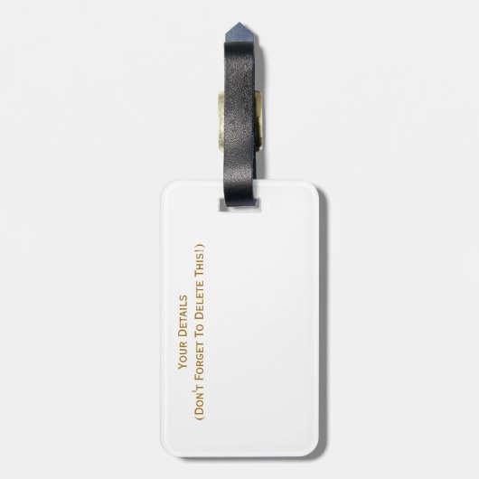 ÉTIQUETTE À BAGAGE DÉPANNAGE (Dos Vertical)