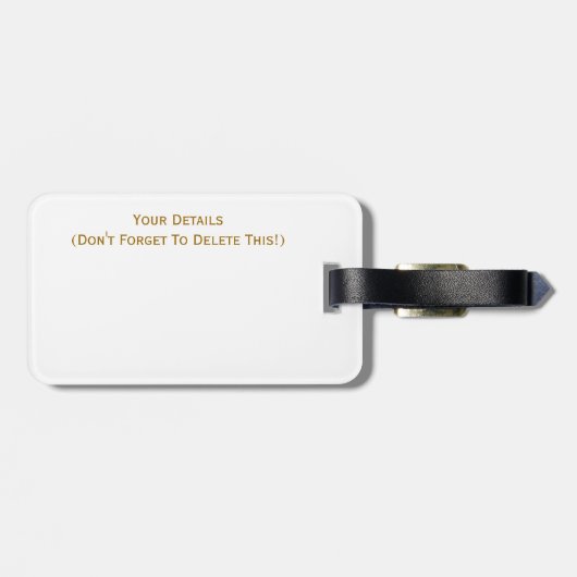 ÉTIQUETTE À BAGAGE DÉPANNAGE (Dos horizontal)