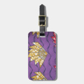 Étiquette À Bagage Dernière Afrique Wavy Traditionnelle Mode Art Moti (Devant Vertical)