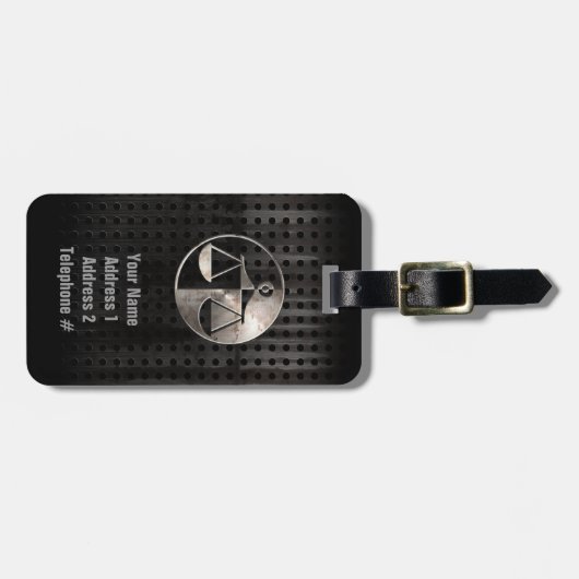 Étiquette À Bagage Des échelles de justice robustes (Devant horizontal)