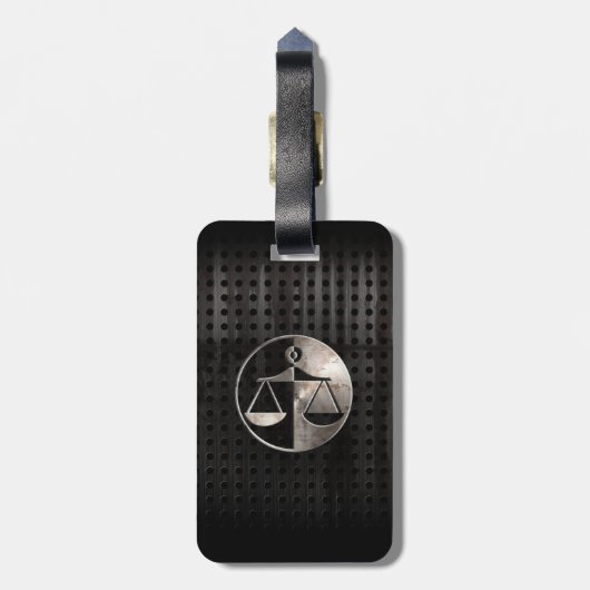 Étiquette À Bagage Des échelles de justice robustes (Dos Vertical)