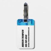 Étiquette À Bagage Des filles puissantes lancent dans l'air (Dos Vertical)