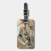 Étiquette À Bagage Des Hommes acrobates Interprétant Un Cirque (Devant Vertical)