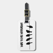 Étiquette À Bagage Des oiseaux sur un fil - osez être différent (Devant Vertical)