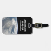 Étiquette À Bagage Des Petits Satellites Orbitent Au-Dessus D'Une Par (Devant horizontal)