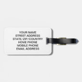 Étiquette À Bagage Des rues d'étiquette de bagage de Paris - (Dos horizontal)