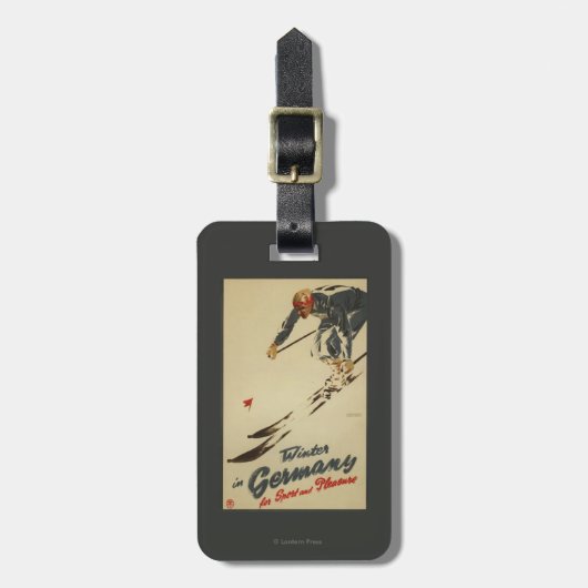 Étiquette À Bagage Descendeur - promo de sport et de plaisir (Devant Vertical)