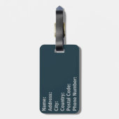 Étiquette À Bagage Design à thème nautique avec décor océanique (Dos Vertical)